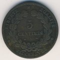 Франция 5 сантимов 1873 год