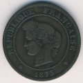 Франция 5 сантимов 1873 год