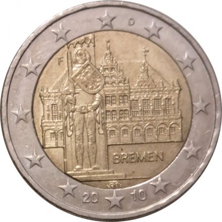 Германия 2 евро 2010 год - Бремен (F)