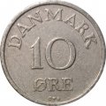 Дания 10 эре 1956 год - Король Фредерик IX