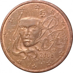 Франция 1 евроцент 2006 год - Марианна