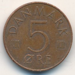 Дания 5 эре 1982 год - Королева Маргрете II