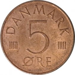 Дания 5 эре 1982 год - Королева Маргрете II