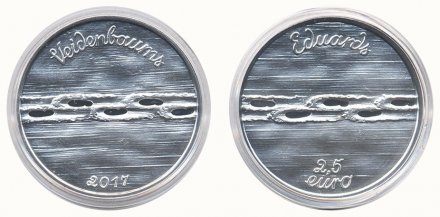 Набор из 2 серебряных монет Латвия 2,5 евро 2017 год - Эдуард Вейденбаум