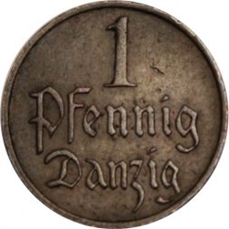 Данциг 1 пфенниг 1930 год