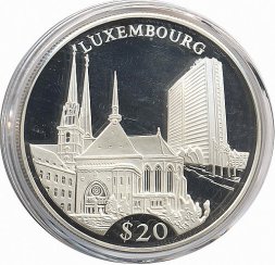 Либерия 20 долларов 2000 год - Люксембург