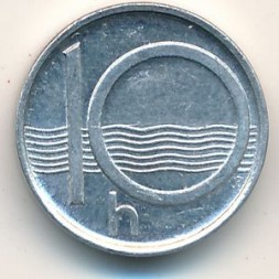 Чехия 10 геллеров 1995 год