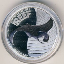Австралия 50 центов 2012 год - Манта (гигантский морской дьявол)