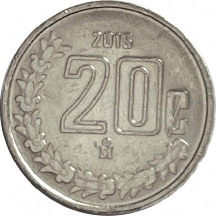 Мексика 20 сентаво 2016 год