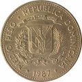 Доминиканская республика 1/2 песо 1987 год
