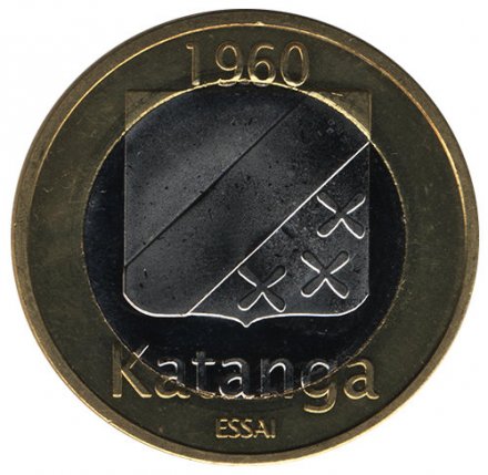 Катанга 100 франков 2013 год - Тукан ESSAI (жетон)