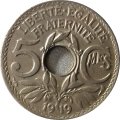 Франция 5 сантимов 1919 год