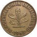 ФРГ 10 пфеннигов 1968 год - G
