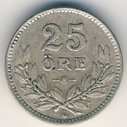 Швеция 25 эре 1938 год
