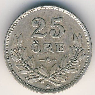 Швеция 25 эре 1938 год