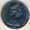 Новая Зеландия 1 доллар 1985 год - Чёрный ходулочник (серебро)