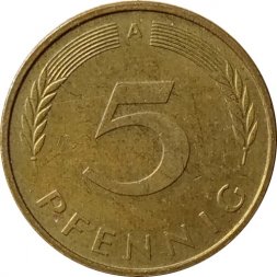 ФРГ 5 пфеннигов 1996 год - A