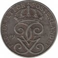 Швеция 5 эре 1942 год - Король Густав V (железо)