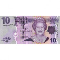 Фиджи 10 долларов 2011 год - Елизавета II. Гран Пасифик Отель UNC
