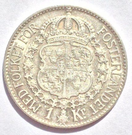 Швеция 1 крона 1935 год