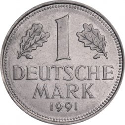 ФРГ 1 марка 1991 год (J) 