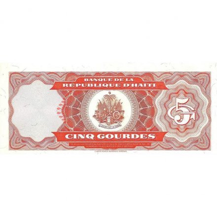 Гаити 5 гурдов 1989 год - UNC