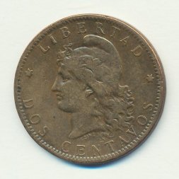 Аргентина 2 сентаво 1885 год