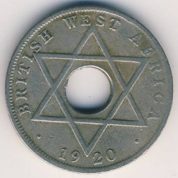 Британская Западная Африка 1/2 пенни 1920 год