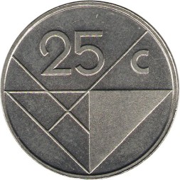 Аруба 25 центов 1999 год