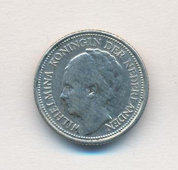 Нидерланды 10 центов 1936 год - Королева Вильгельмина