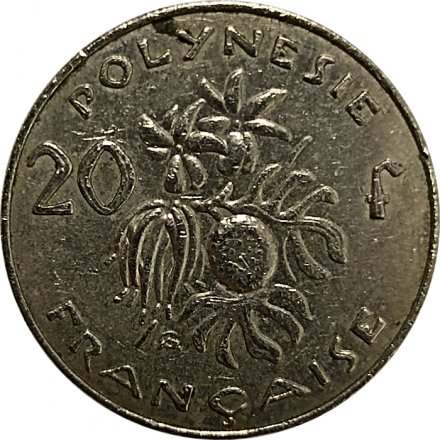 Французская Полинезия 20 франков 2007 год