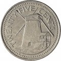 Барбадос 25 центов 2011 год - Cахарная мельница
