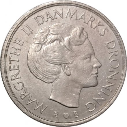 Дания 1 крона 1989 год - Королева Маргрете II