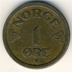 Норвегия 1 эре 1957 год