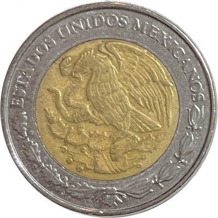 Мексика 1 песо 2003 год - Хохлатый сокол