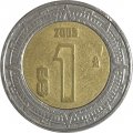 Мексика 1 песо 2003 год - Хохлатый сокол