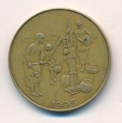 Западная Африка 10 франков 1995 год