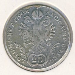 Австрия 20 крейцеров 1790 год