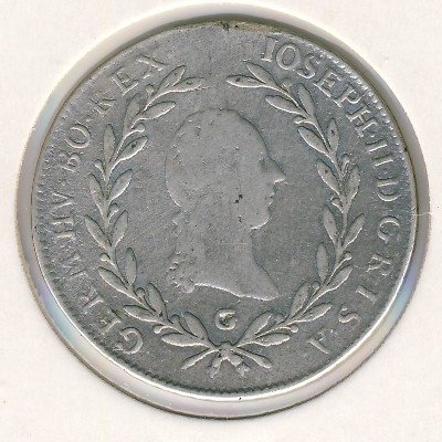 Австрия 20 крейцеров 1790 год
