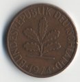 ФРГ 2 пфеннига 1974 год (J)