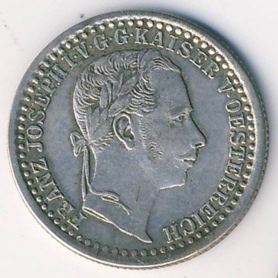 Австрия 5 крейцеров 1858 год