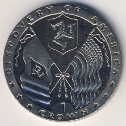 Остров Мэн 1 крона 1992 год