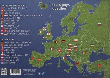Набор из 56 жетонов Франции «Чемпионат Европы по футболу UEFA EURO 2016» (в альбоме)