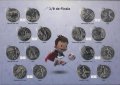 Набор из 56 жетонов Франции «Чемпионат Европы по футболу UEFA EURO 2016» (в альбоме)