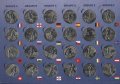 Набор из 56 жетонов Франции «Чемпионат Европы по футболу UEFA EURO 2016» (в альбоме)