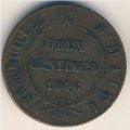 Гаити 2 сантима 1846 год