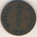 Гаити 2 сантима 1846 год