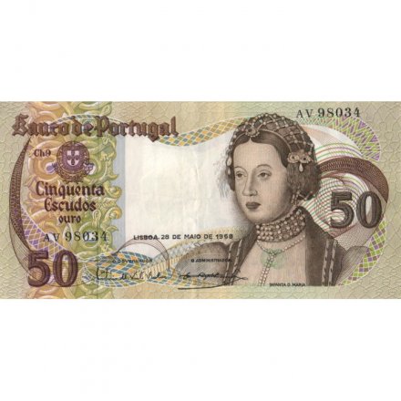 Португалия 50 эскудо 1968 год - XF