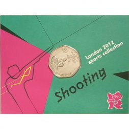 Великобритания 50 пенсов 2011 год - Стрельба (в блистере)