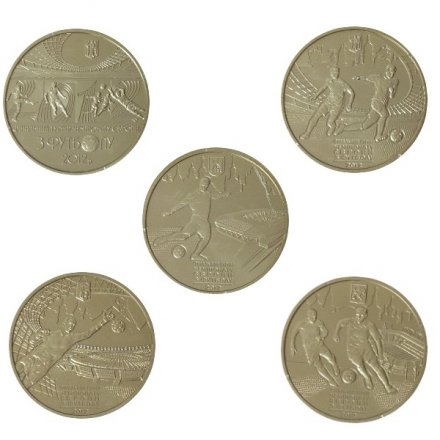 Украина Набор 5 гривен 2011 год - Финальный турнир чемпионата Европы по футболу 2012